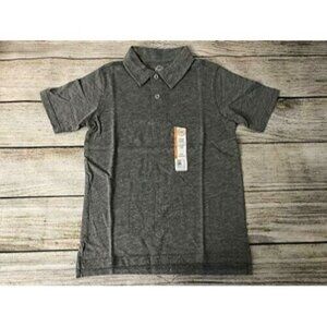 NWT Wonder‎ Nation Gray polo shirt Small 6 7 School Uniform Short Sleeve Boys